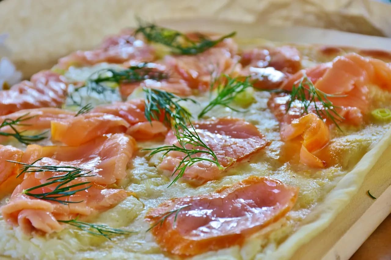 Tarte Flambée au Saumon Fumé